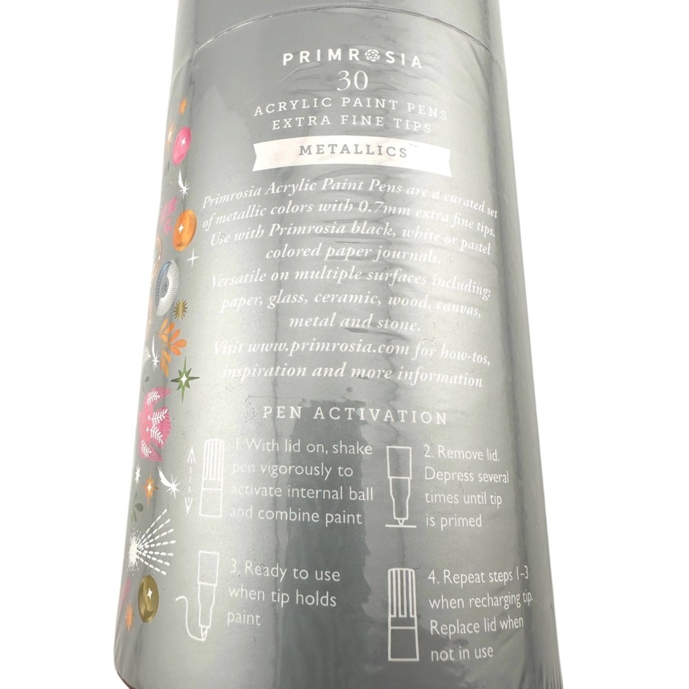 NEW Primrosia Celestrial 30 METALLIC Acrylic Paint Pens Extra Fine‎ Tips - Picture 4 of 5